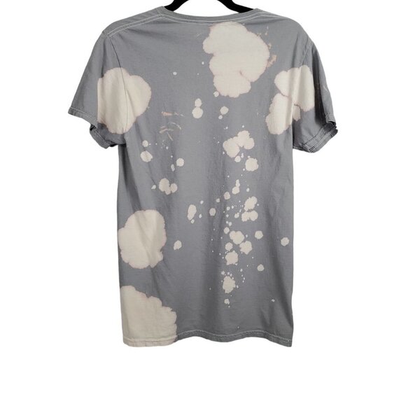 Pink-Floyd The Dark Side Of The Moon Bleach Dye Gray T-Shirt - Picture 4 of 4